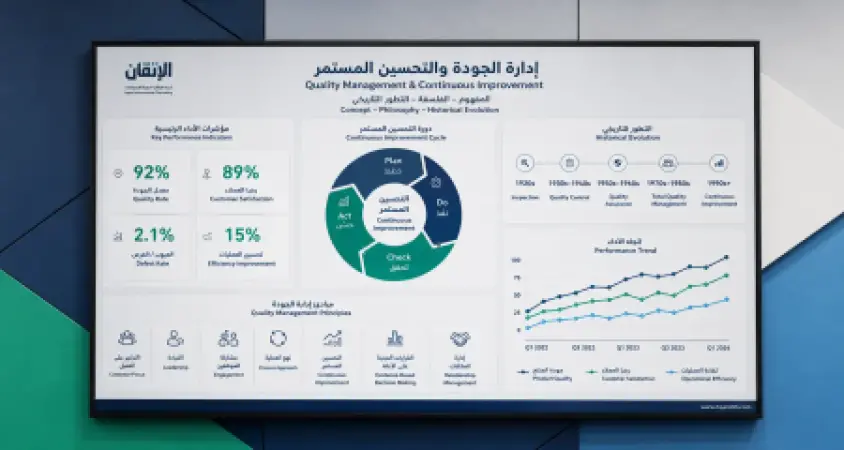 إدارة الجودة والتحسين المستمر: المفهوم، الفلسفة، والتطور التاريخي